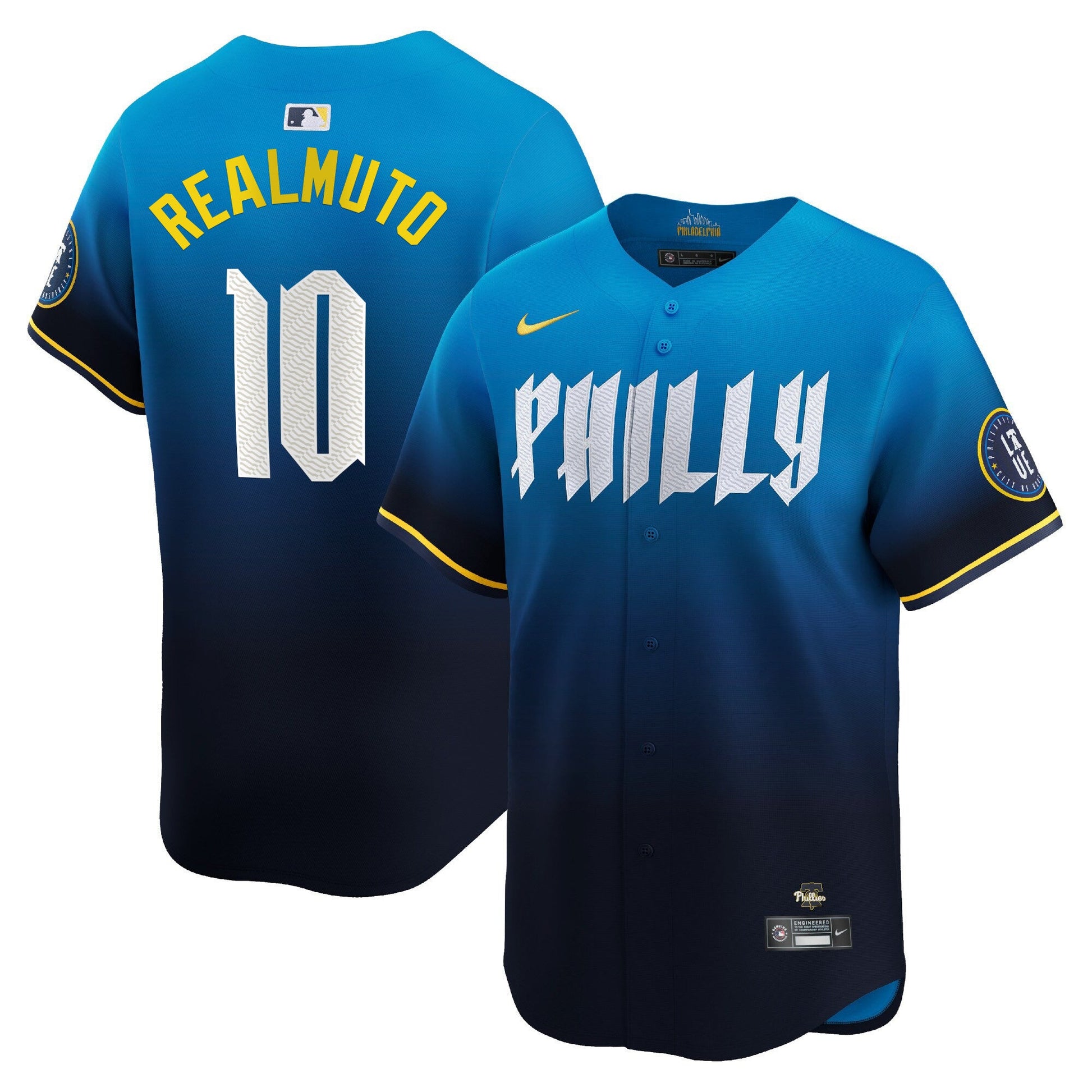 Philadelphia Phillies City Connect 2024 Blue Jersey - All Stitched