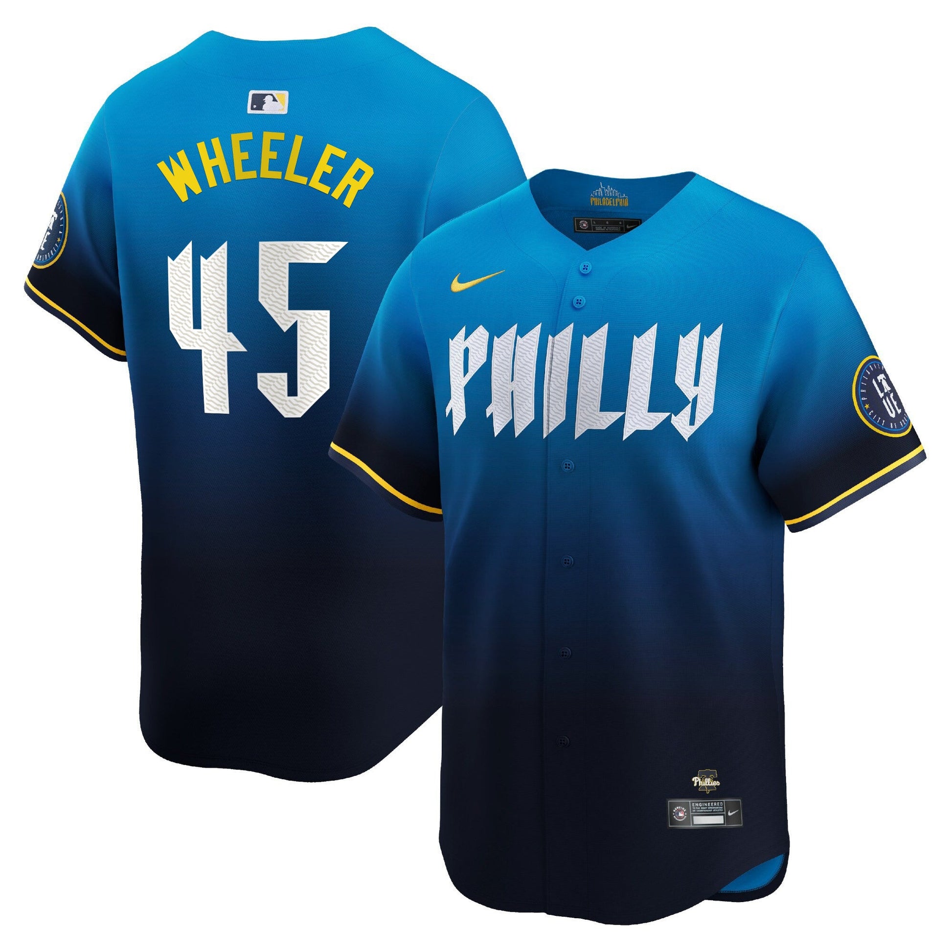 Philadelphia Phillies City Connect 2024 Blue Jersey - All Stitched
