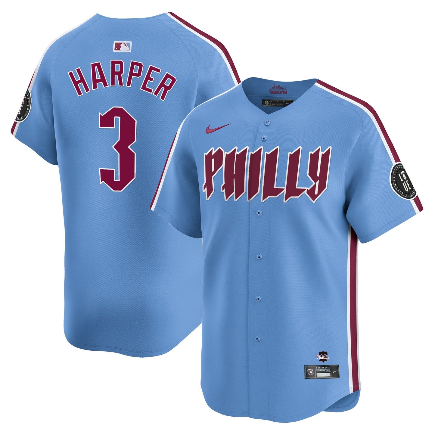 Phillies 2024 City Connect Vapor Premier Limited Jersey TLA - All Stitched