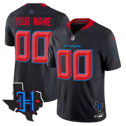 Houston Texans 2024 Texas Patch Vapor Limited Custom Jersey - All Stitched