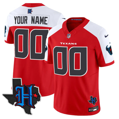 Houston Texans 2024 Texas Patch Vapor Limited Custom Jersey - All Stitched