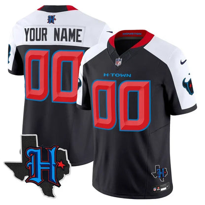 Houston Texans 2024 Texas Patch Vapor Limited Custom Jersey - All Stitched