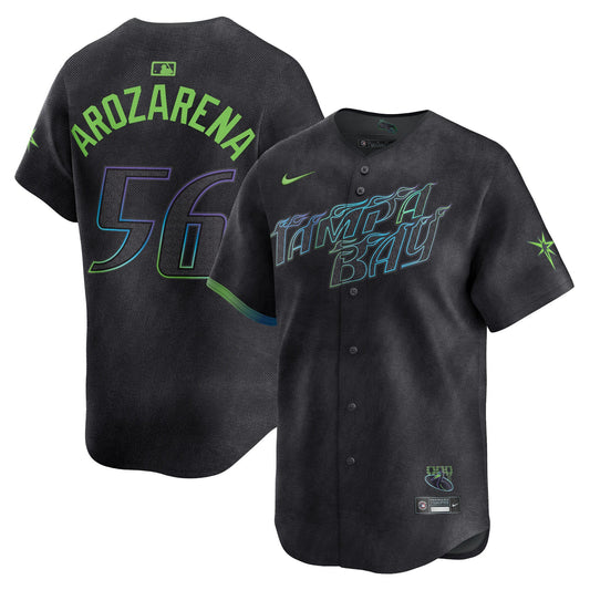Rays 2024 City Connect Vapor Premier Limited Jersey - Charcoal - All Stitched