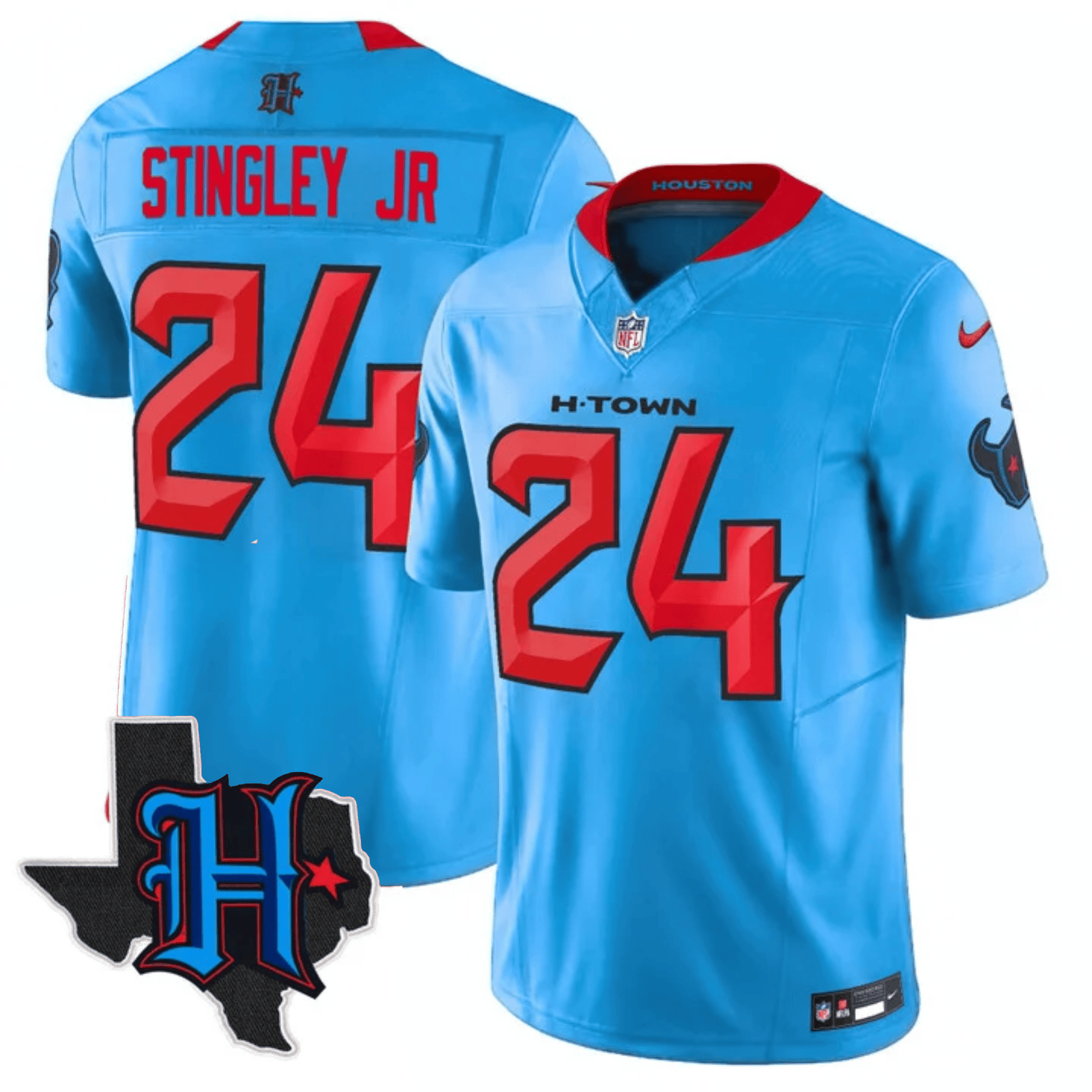 Men's Houston Texans 2024 Texas Patch Vapor Limited Jersey - All Stitched