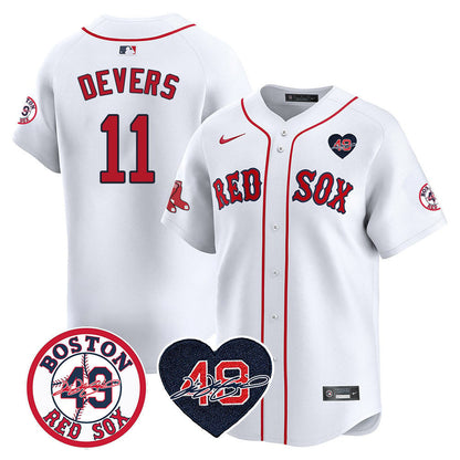 Red Sox Tim Wakefield Memorial Patch Vaper Premier Limited Jersey - All Stitched- All Stitched