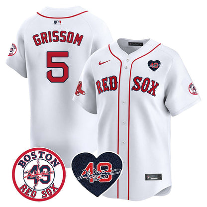 Red Sox Tim Wakefield Memorial Patch Vaper Premier Limited Jersey - All Stitched- All Stitched
