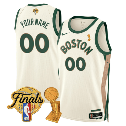 Custom Celtics Jersey - 2024 Final + Trophy Patch