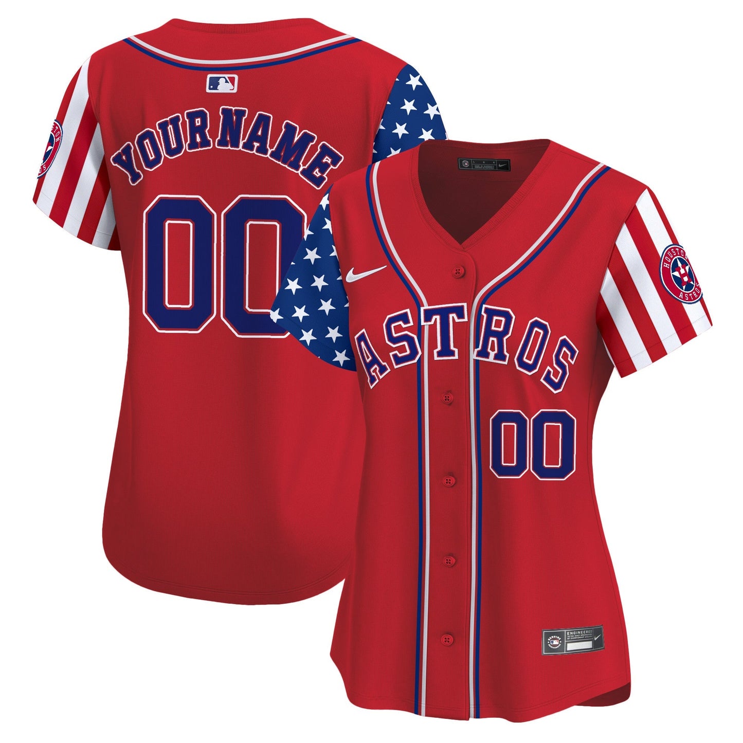 Astros 2024 Independence Day Vapor Premier Limited Custom Jersey - All Stitched