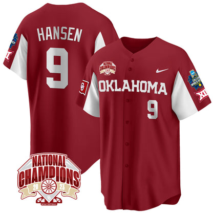Men's size - Oklahoma 2023 NCAA Softball Women's College World Series Champions Vapor Premier Limited Jersey - All Stitched