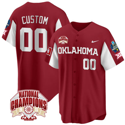Custom Oklahoma 2023 NCAA Softball Women's College World Series Champions Vapor Premier Limited Jersey - All Stitched