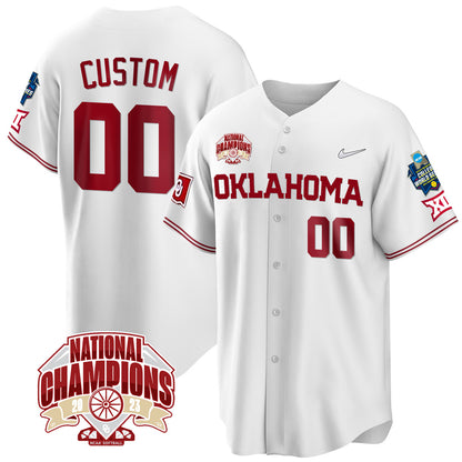 Custom Oklahoma 2023 NCAA Softball Women's College World Series Champions Vapor Premier Limited Jersey - All Stitched