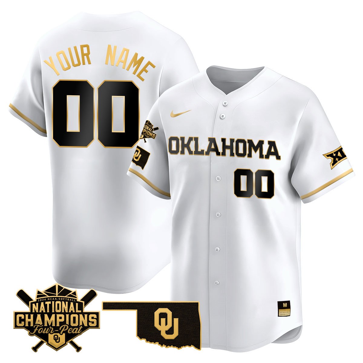 Custom Name Oklahoma Women's National Champions Vapor Limited Jersey 406VTHNJS001- All Stitched