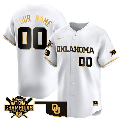 Custom Name Oklahoma Women's National Champions Vapor Limited Jersey 406VTHNJS001- All Stitched