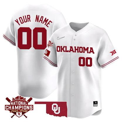 Custom Name Oklahoma Women's National Champions Vapor Limited Jersey 406VTHNJS001- All Stitched