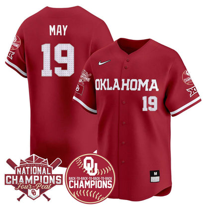 Oklahoma Women's Back To National Champions Jersey 406VTTLJS002 - All Stitched