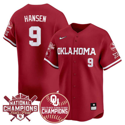 Oklahoma Women's Back To National Champions Jersey 406VTTLJS002 - All Stitched