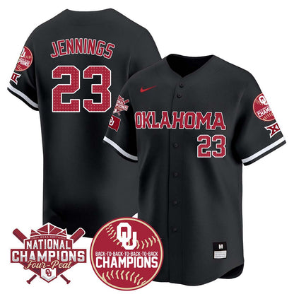 Oklahoma Women's Back To National Champions Jersey 406VTTLJS002 - All Stitched
