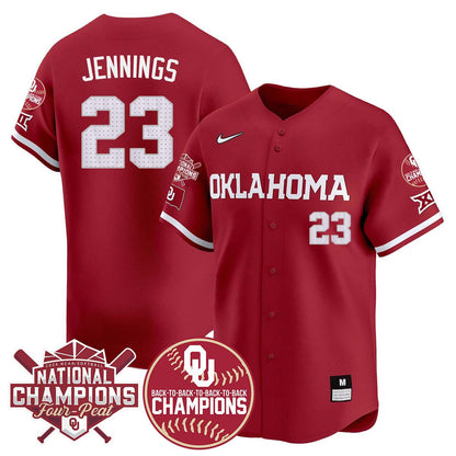 Oklahoma Women's Back To National Champions Jersey 406VTTLJS002 - All Stitched