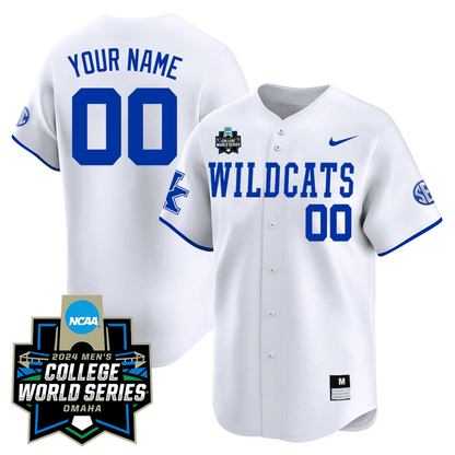 Custom Kentucky 23/24 Jersey - 2024 College World Series Patch - All Stitched