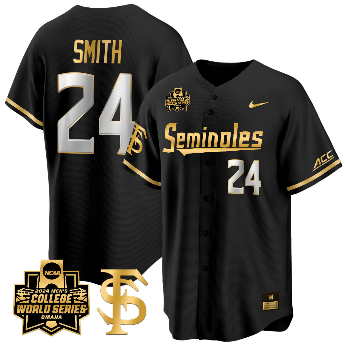 FSU 2024 College World Series Vapor Premier Limited Jersey V1 - All Stitched