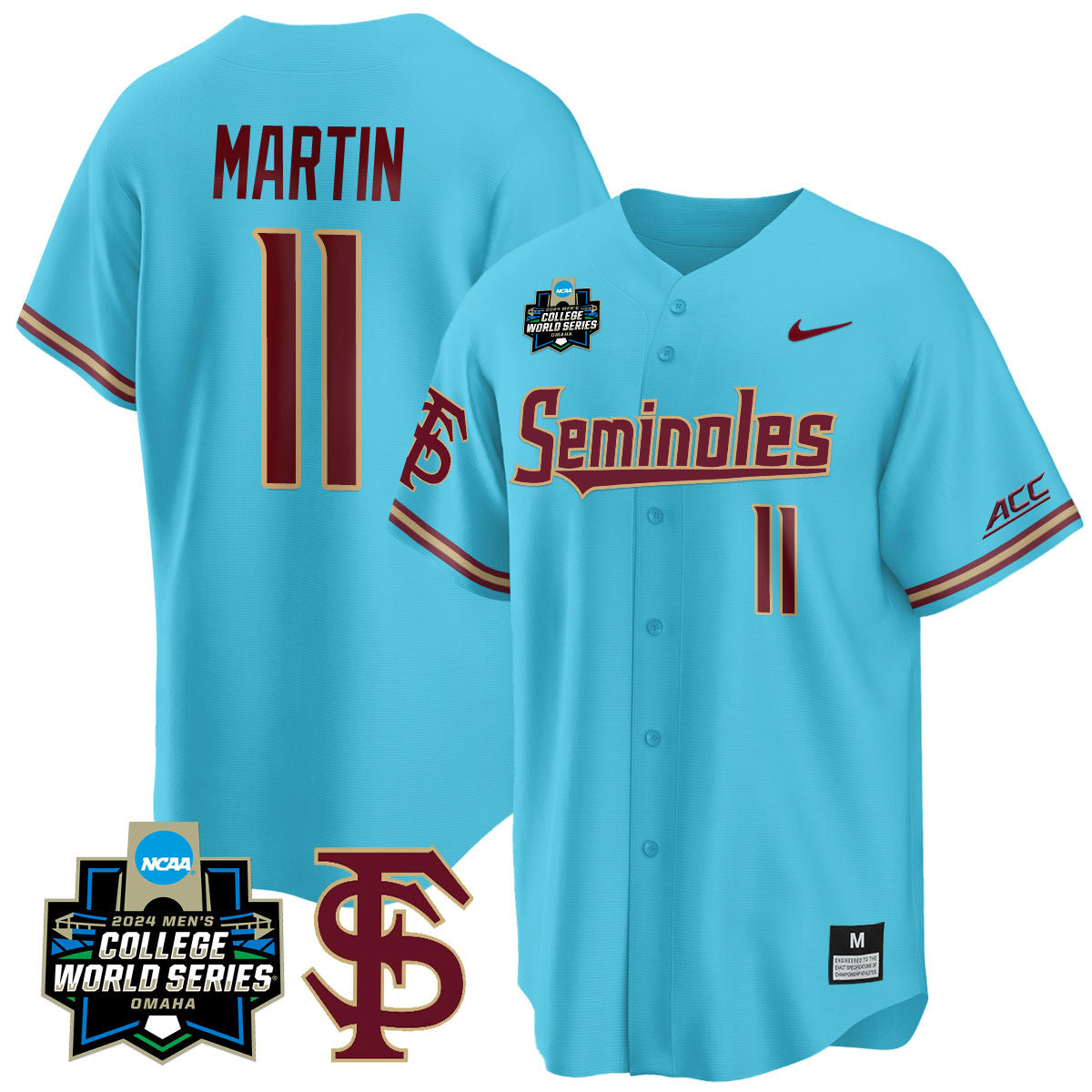 Men's Florida State Seminoles 2024 College World Series Vapor Premier Limited Jersey V1 - All Stitched