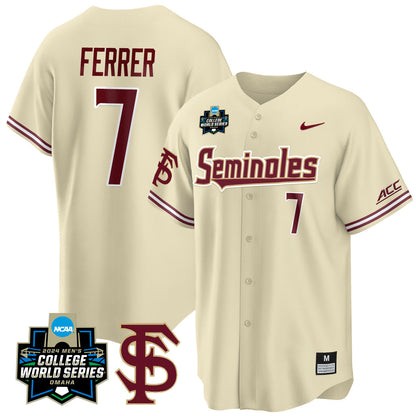 FSU 2024 College World Series Vapor Premier Limited Jersey V1 - All Stitched