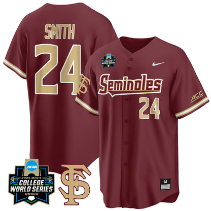 FSU 2024 College World Series Vapor Premier Limited Jersey V1 - All Stitched
