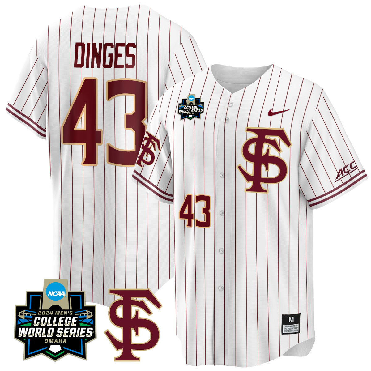 FSU 2024 College World Series Vapor Premier Limited Jersey V1 - All Stitched