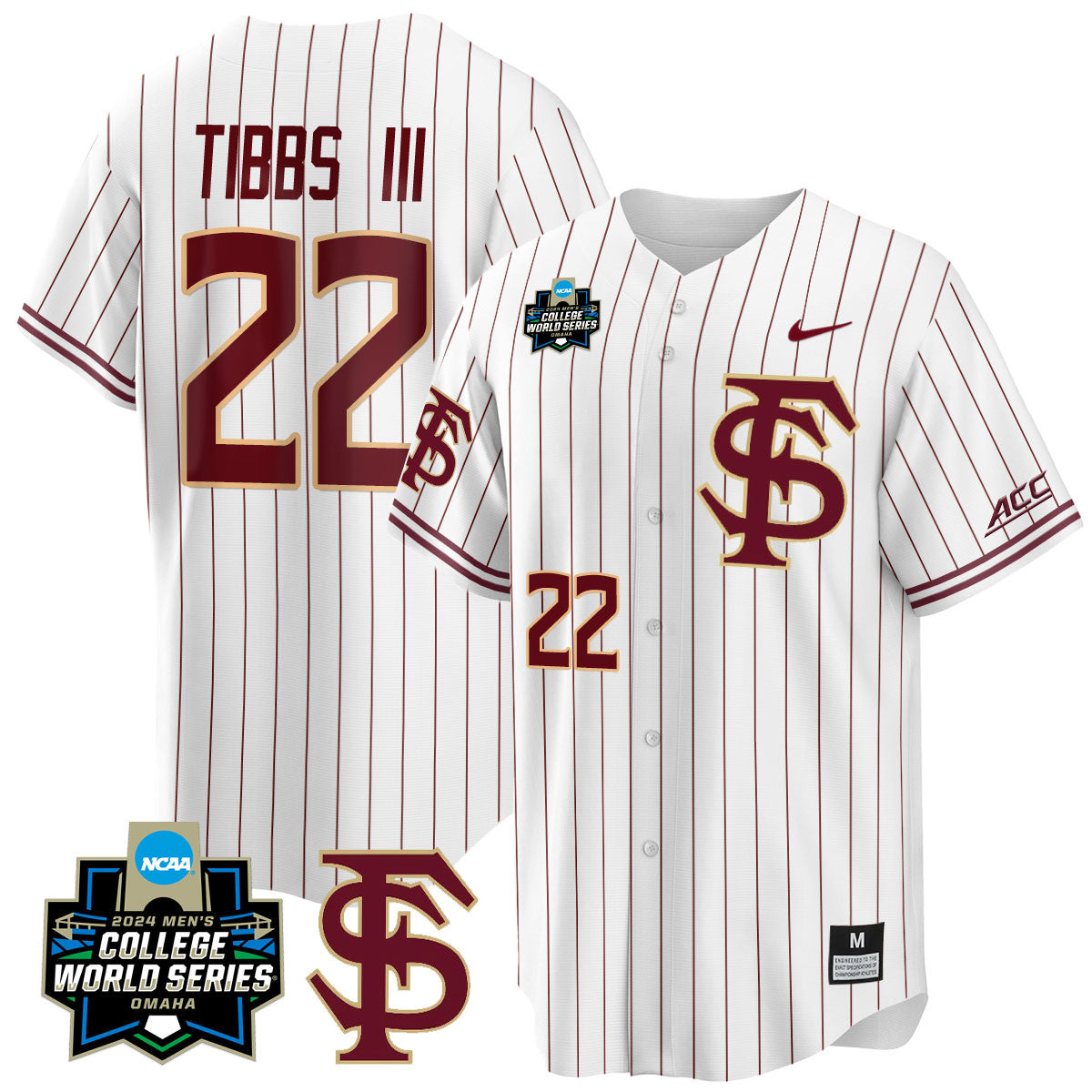 FSU 2024 College World Series Vapor Premier Limited Jersey V1 - All Stitched