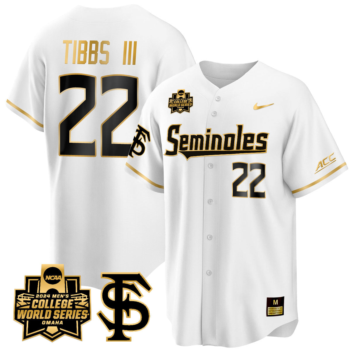 FSU 2024 College World Series Vapor Premier Limited Jersey V1 - All Stitched