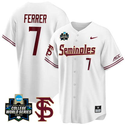 FSU 2024 College World Series Vapor Premier Limited Jersey V1 - All Stitched