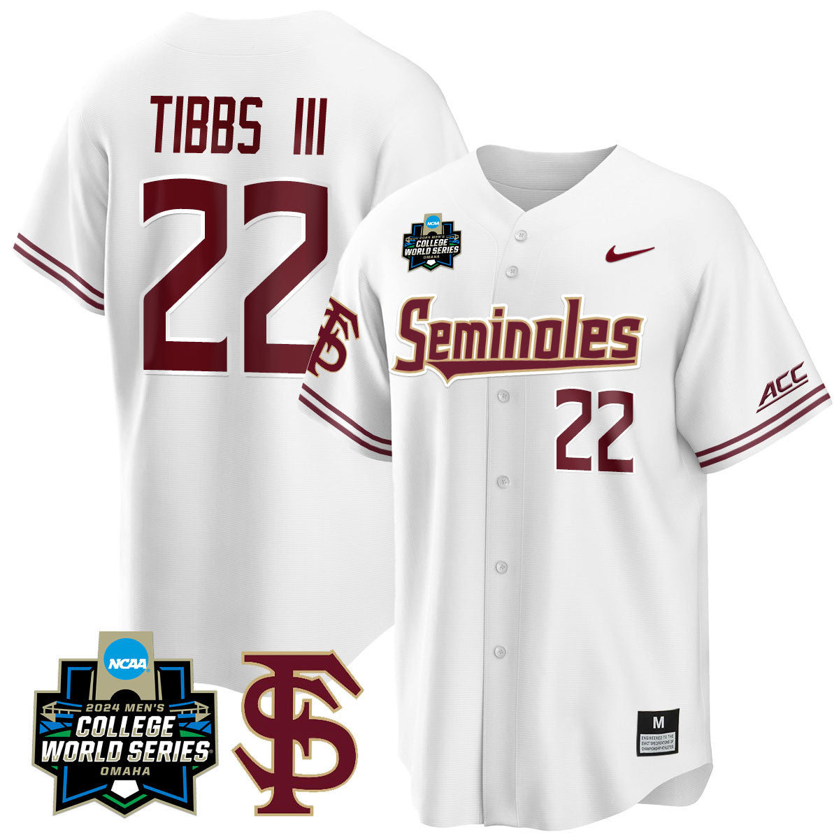 FSU 2024 College World Series Vapor Premier Limited Jersey V1 - All Stitched