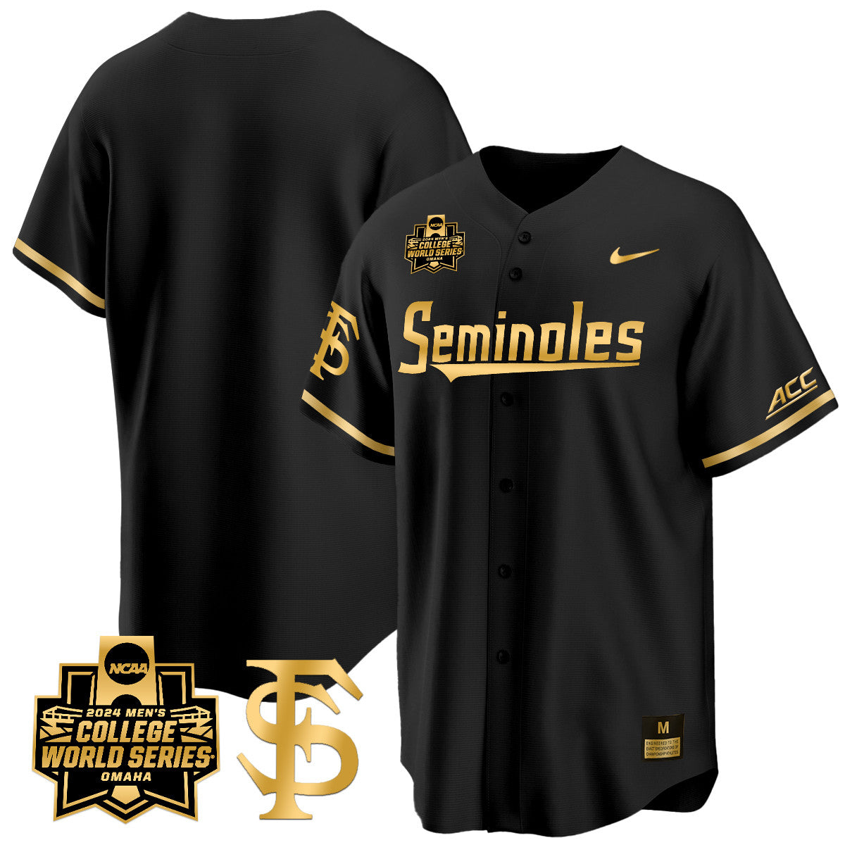 FSU 2024 College World Series Vapor Premier Limited Jersey V1 - All Stitched