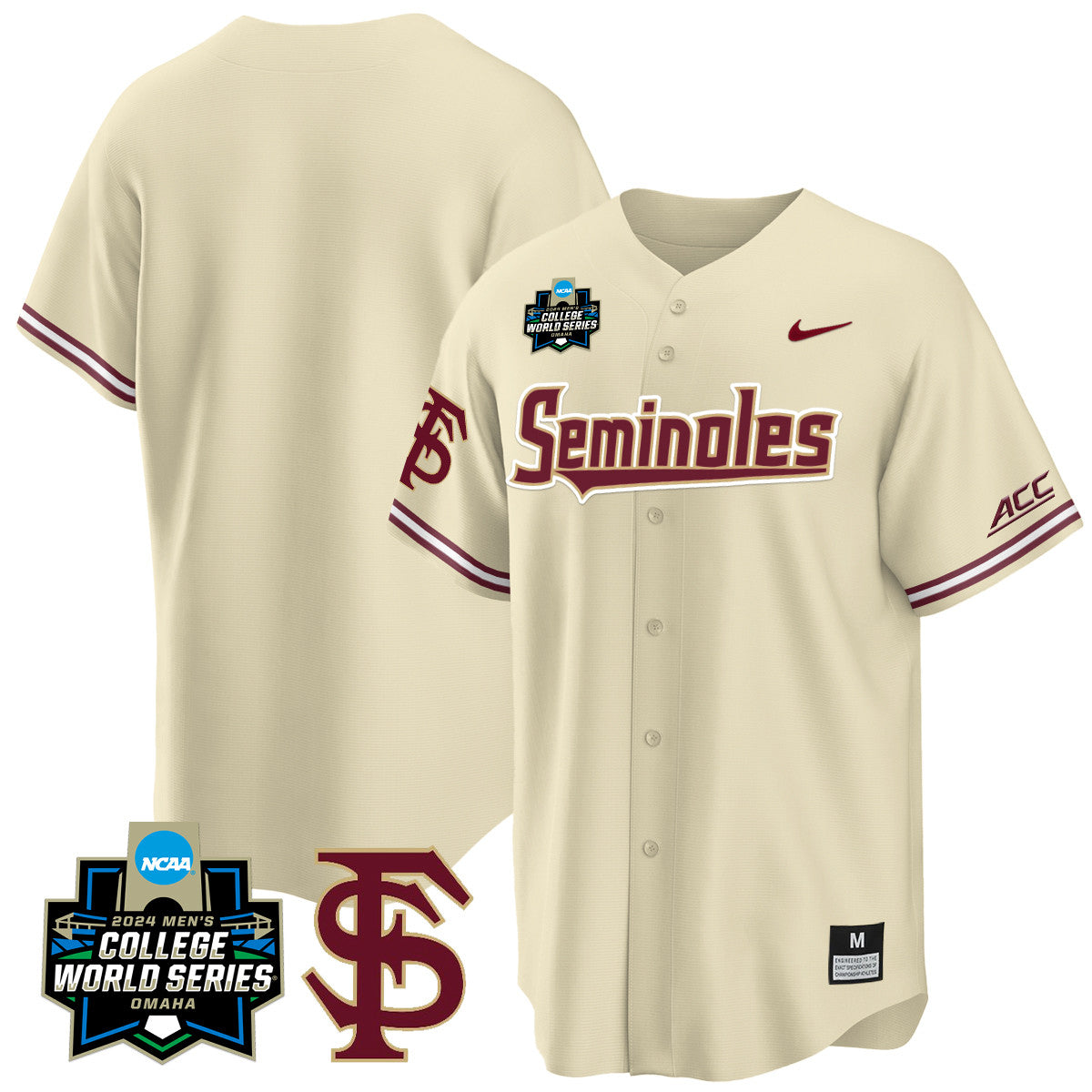 FSU 2024 College World Series Vapor Premier Limited Jersey V1 - All Stitched