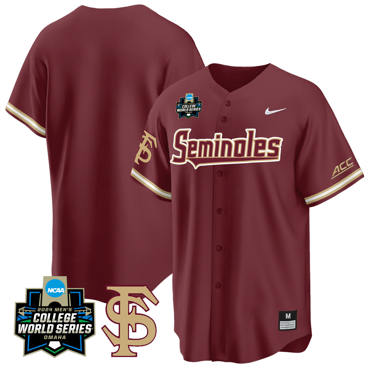 FSU 2024 College World Series Vapor Premier Limited Jersey V1 - All Stitched