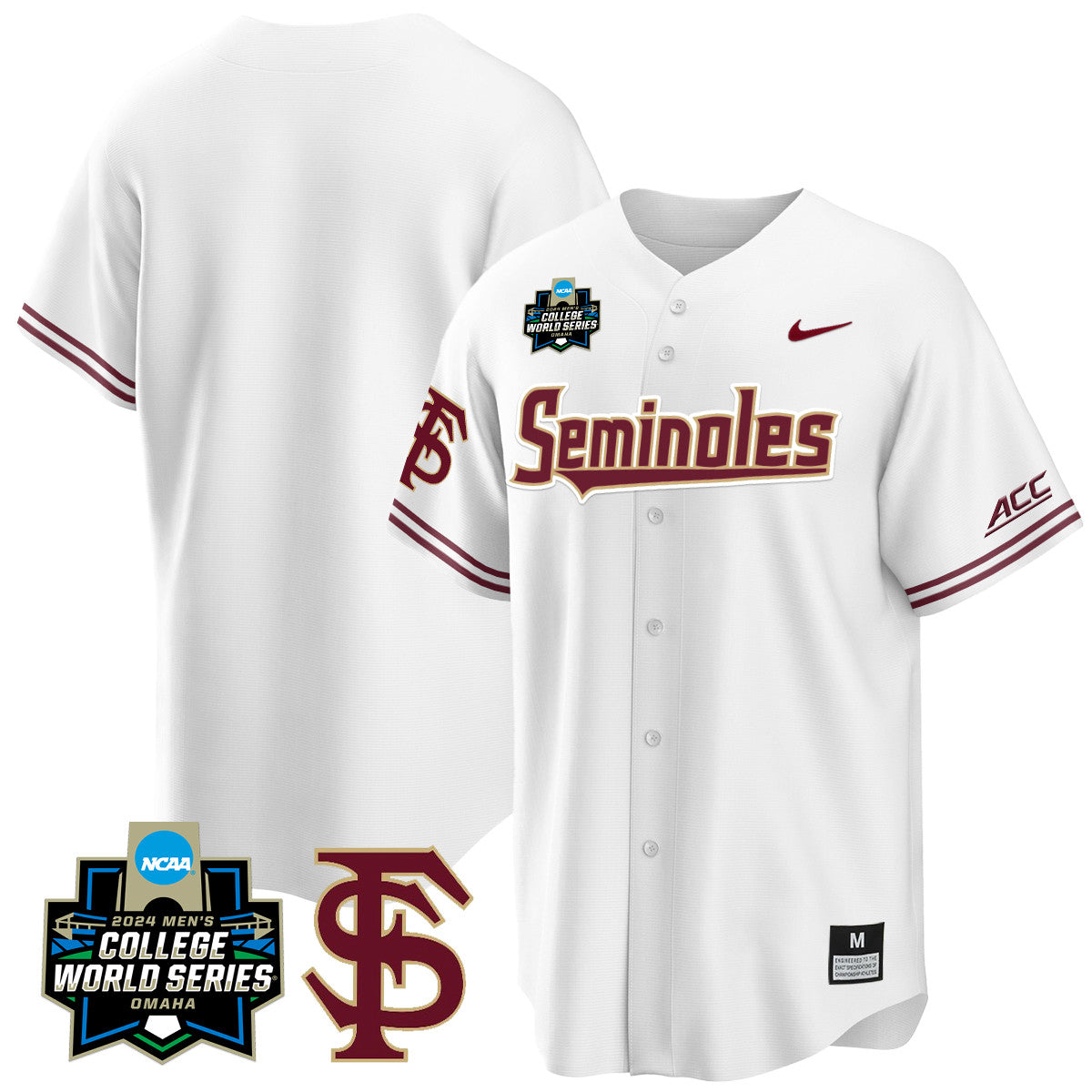 FSU 2024 College World Series Vapor Premier Limited Jersey V1 - All Stitched