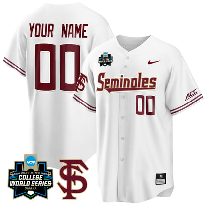 Custom FSU 2024 College World Series Vapor Limited Jersey V1 - All Stitched