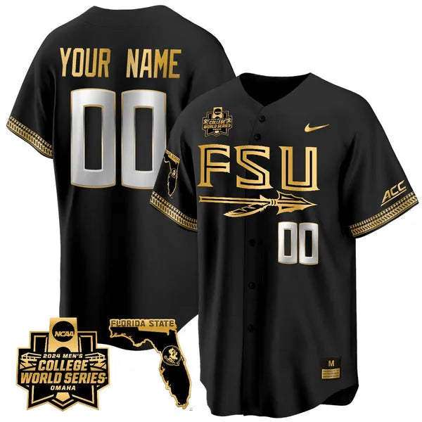 Custom FSU 2024 College World Series Vapor Limited Jersey V1 - All Stitched