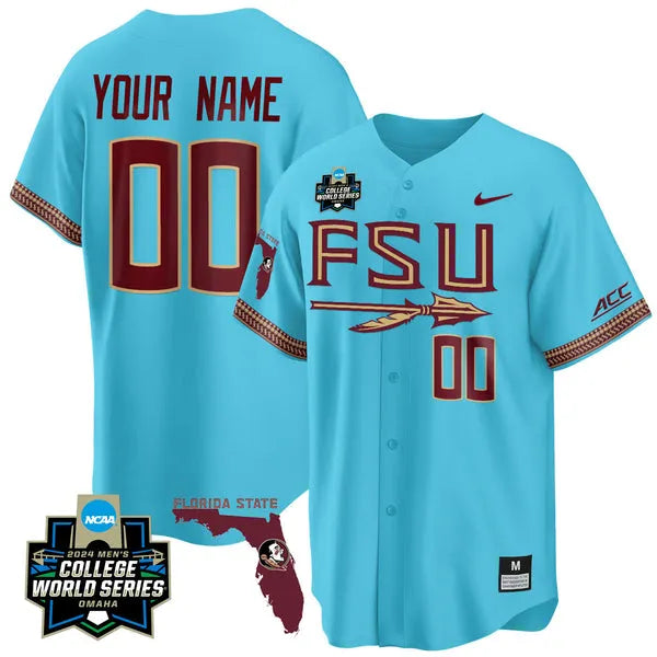 Custom FSU 2024 College World Series Vapor Limited Jersey V1 - All Stitched