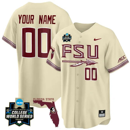 Custom FSU 2024 College World Series Vapor Limited Jersey V1 - All Stitched