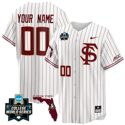Custom FSU 2024 College World Series Vapor Limited Jersey V1 - All Stitched