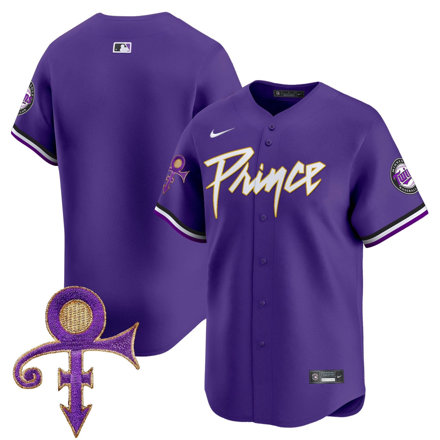 Minnesota Twins Prince Patch Vapor Premier Limited Jersey V4 - All Stitched