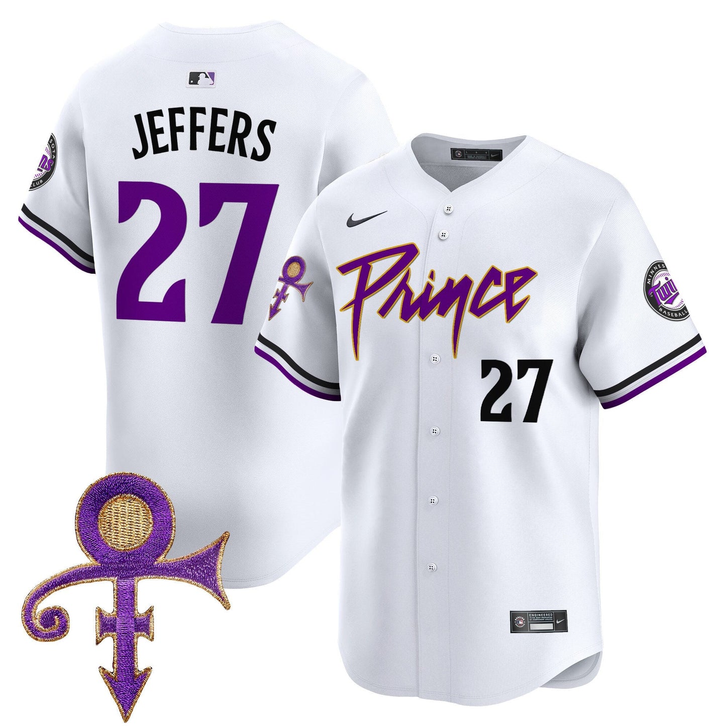 Minnesota Twins Prince Patch Vapor Premier Limited Jersey V4 - All Stitched