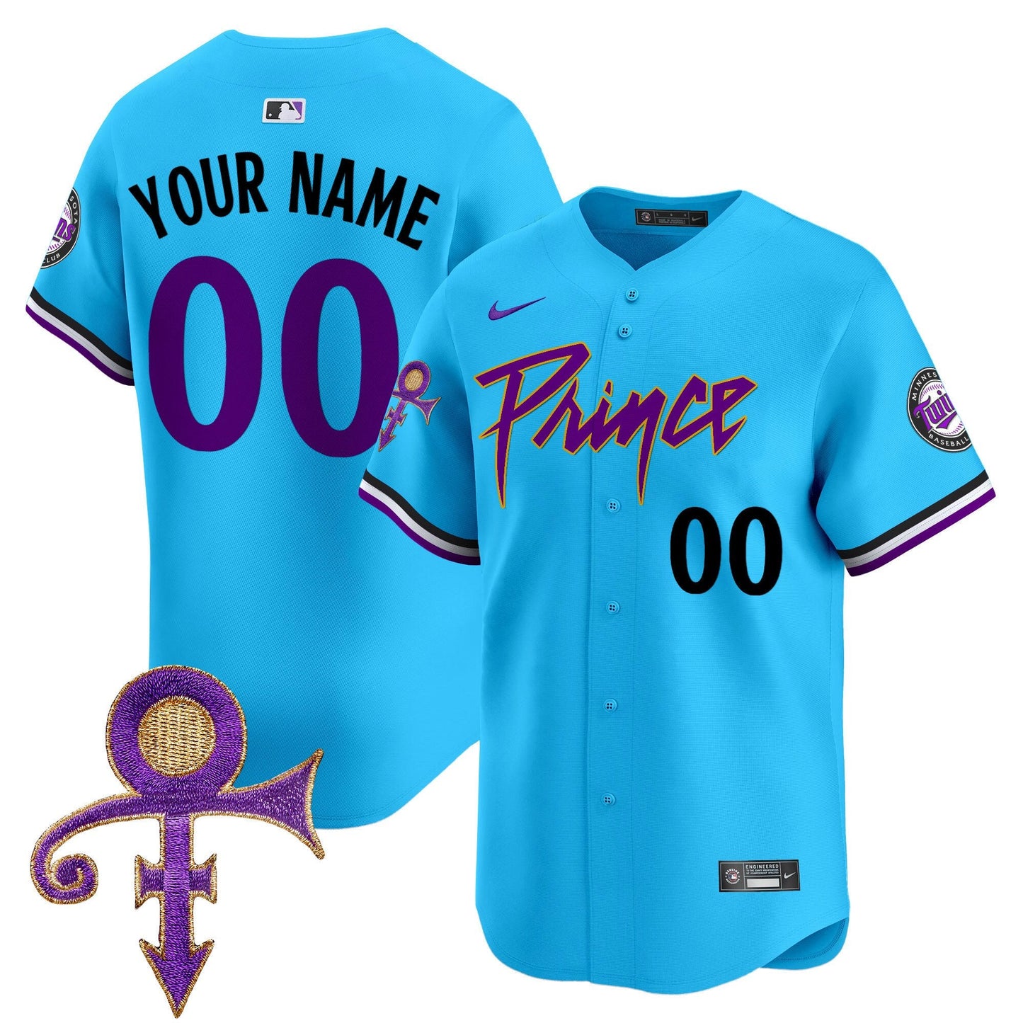 Minnesota Twins Prince Patch Vapor Premier Limited Custom Jersey V4 - All Stitched