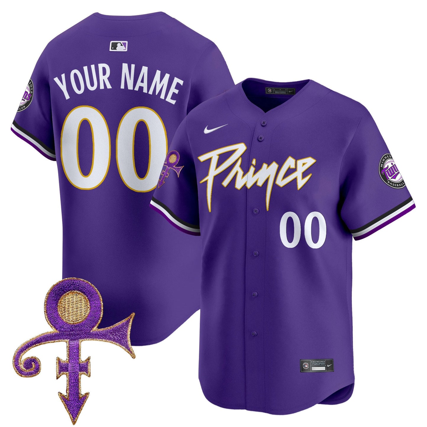 Minnesota Twins Prince Patch Vapor Premier Limited Custom Jersey V4 - All Stitched
