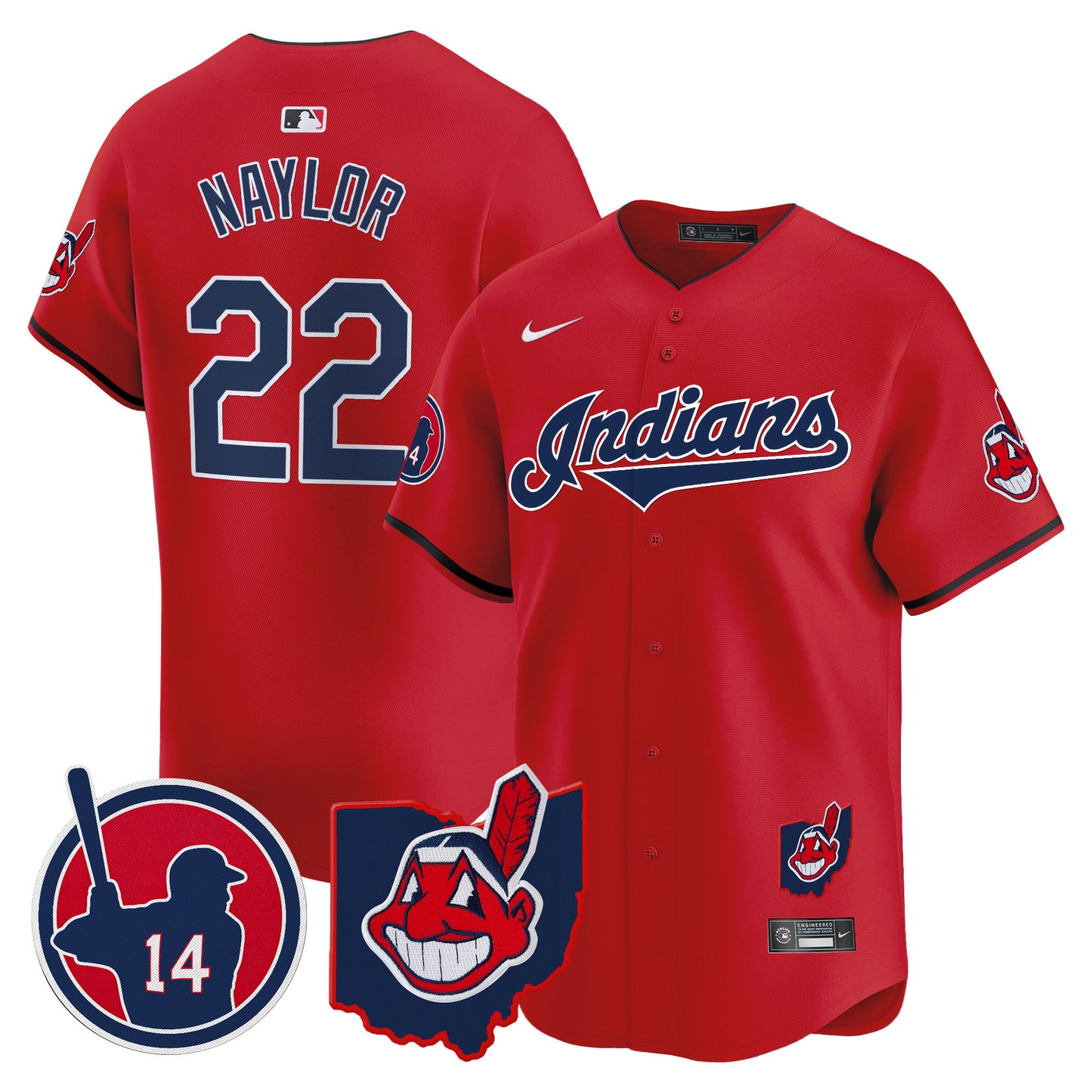 Cleveland Indians Larry Doby Patch Vapor Premier Limited Jersey - All Stitched
