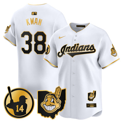 Cleveland Indians Larry Doby Patch Vapor Premier Limited Jersey - All Stitched