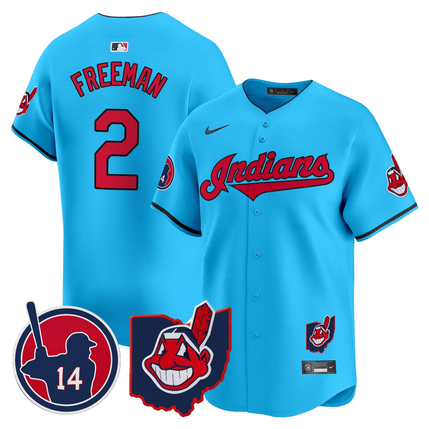 Cleveland Indians Larry Doby Patch Vapor Premier Limited Jersey - All Stitched