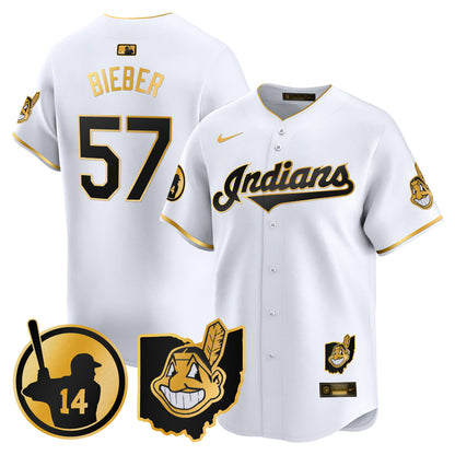 Cleveland Indians Larry Doby Patch Vapor Premier Limited Jersey - All Stitched
