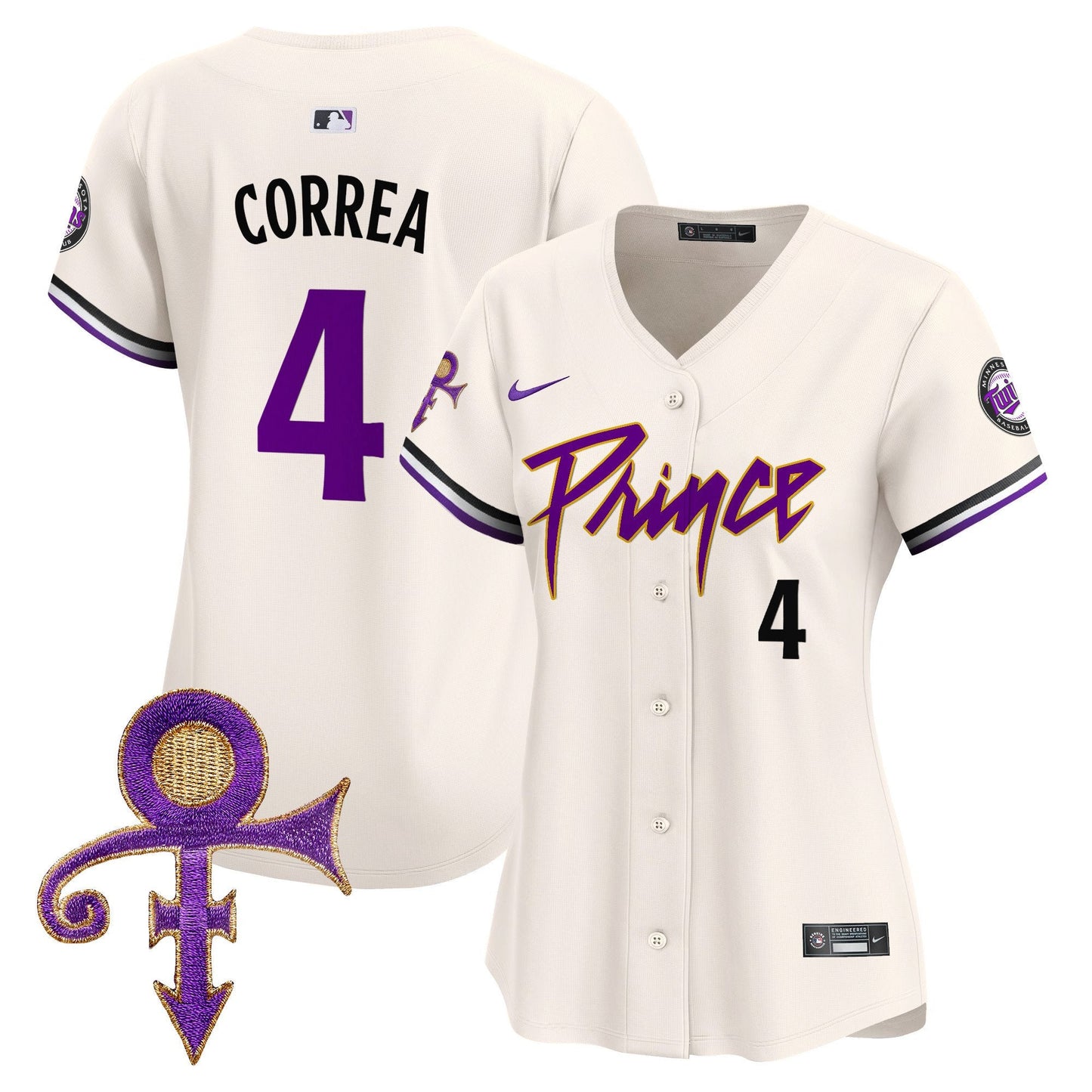 WoMinnesota Twins Prince Patch Vapor Premier Limited Jersey V4 - All Stitched